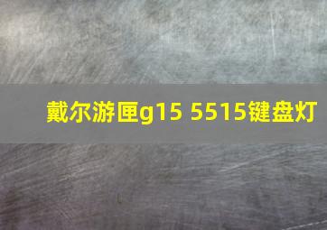 戴尔游匣g15 5515键盘灯